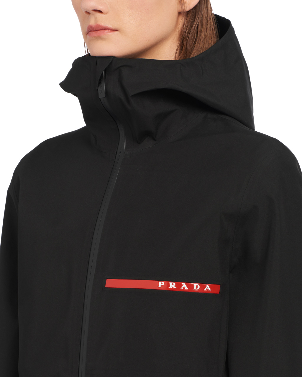 Prada Active Nylon Windbreaker Svarte | DKSFUJ907