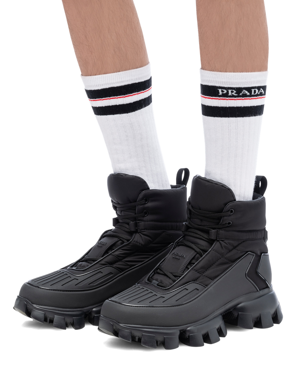 Prada Bomull Ankle Socks Hvite | NHPWDK863