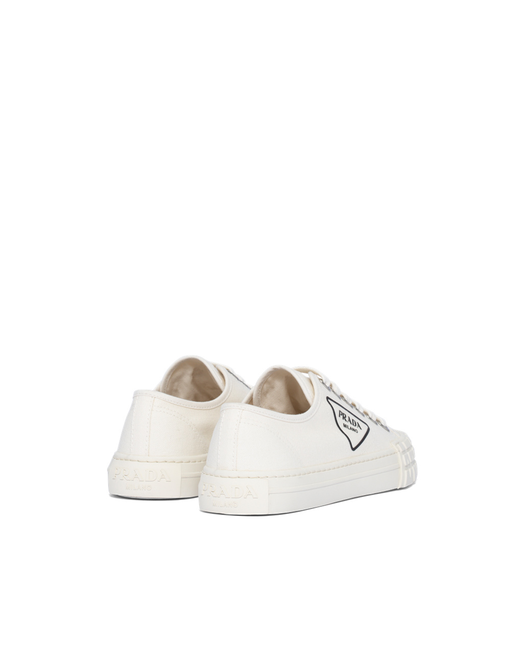 Prada Bomull Canvas Sneakers Ivory | OESCWY043