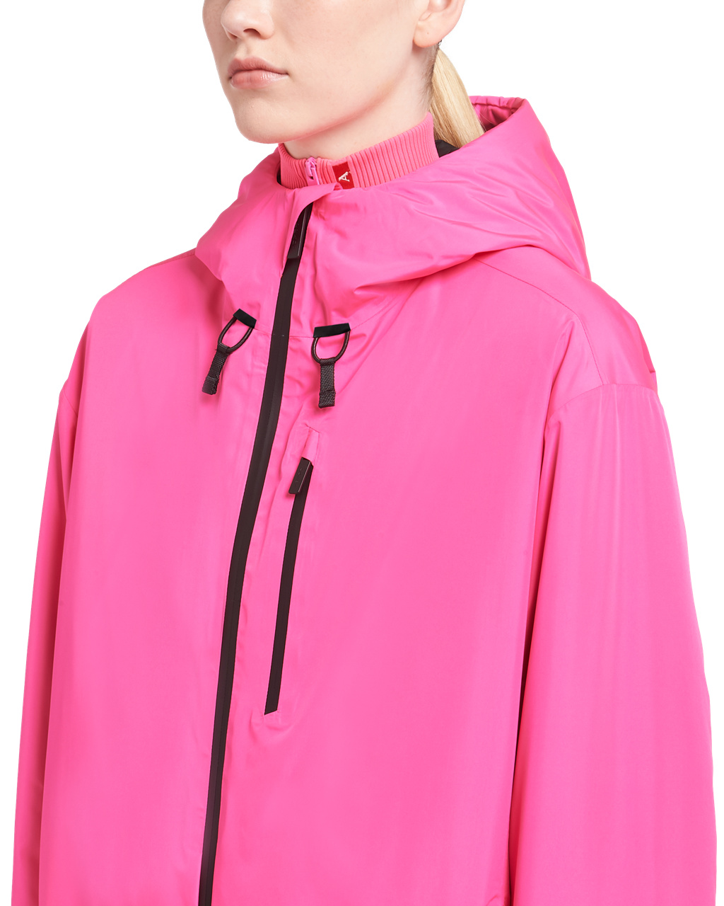 Prada Bonded Nylon Padded Jacket Rosa | 540-HPVOWG