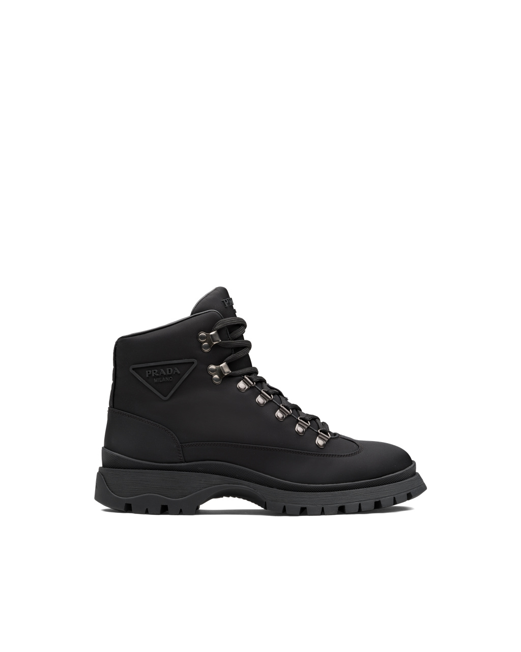 Prada Brixxen Re-nylon Gabardine Fjell Boots Svarte | 247-TIXUNW