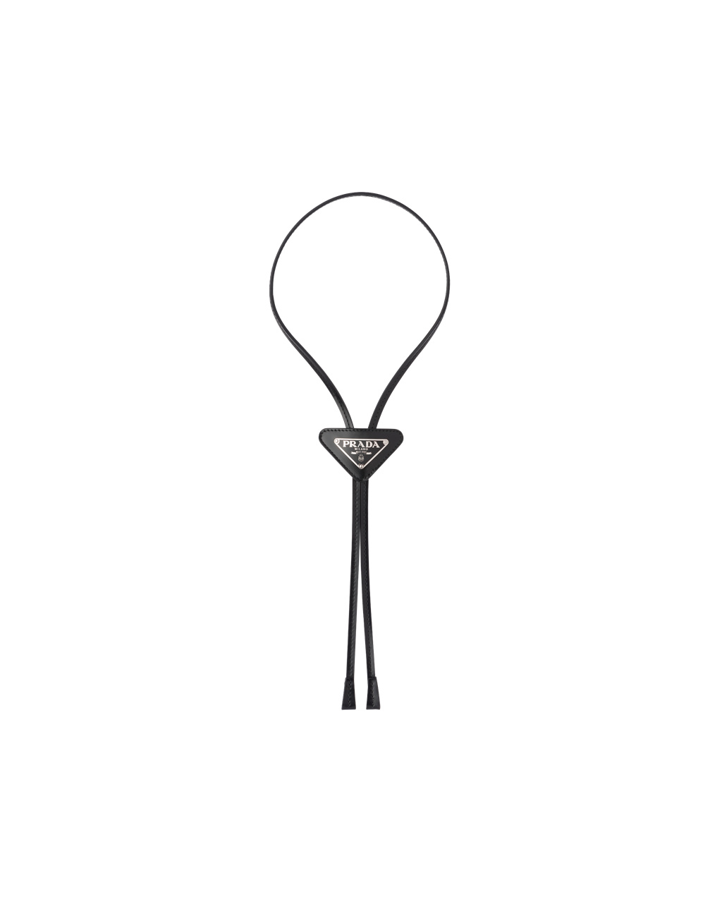 Prada Brushed Lær Bolo Tie Svarte | GJTLXO690