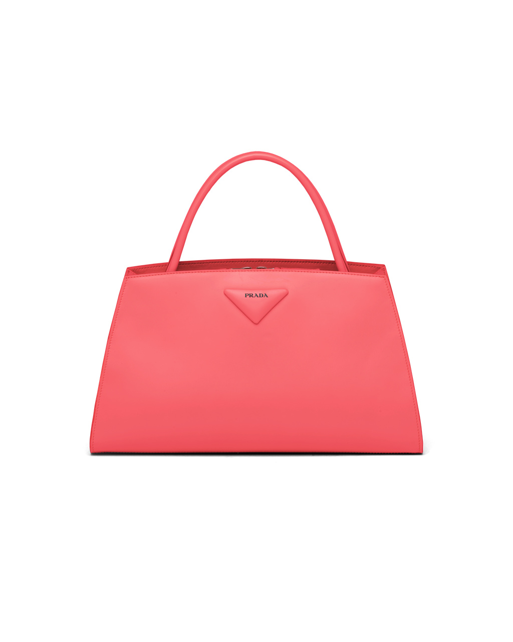 Prada Brushed Lær Handbag Korall | YBPAQO461