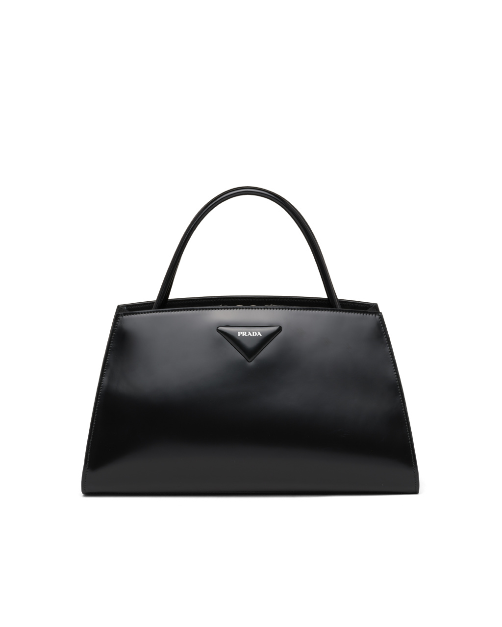 Prada Brushed Lær Handbag Svarte | JNMIPC268