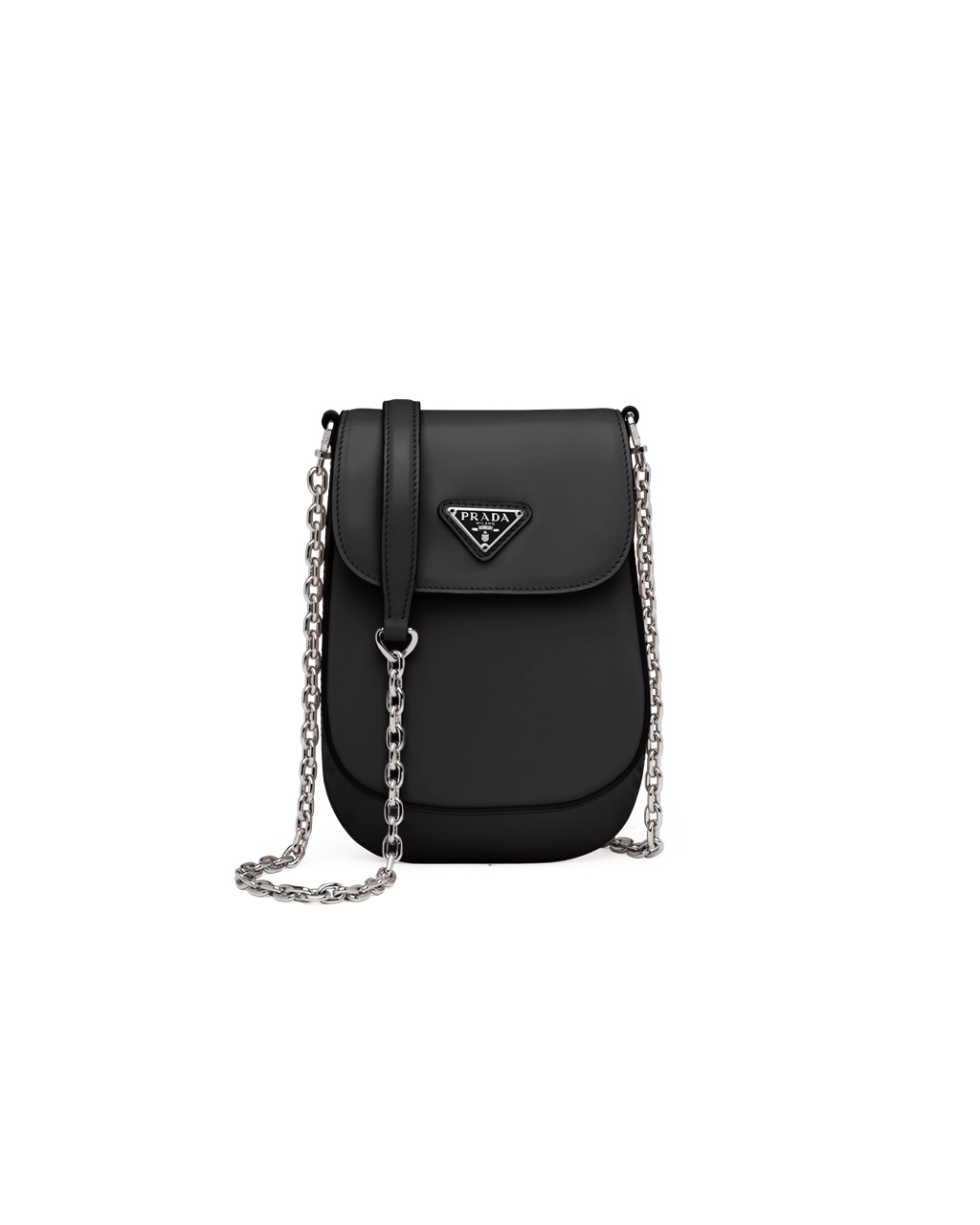 Prada Brushed Lær Mini-bag Svarte | 056-UEMIWV