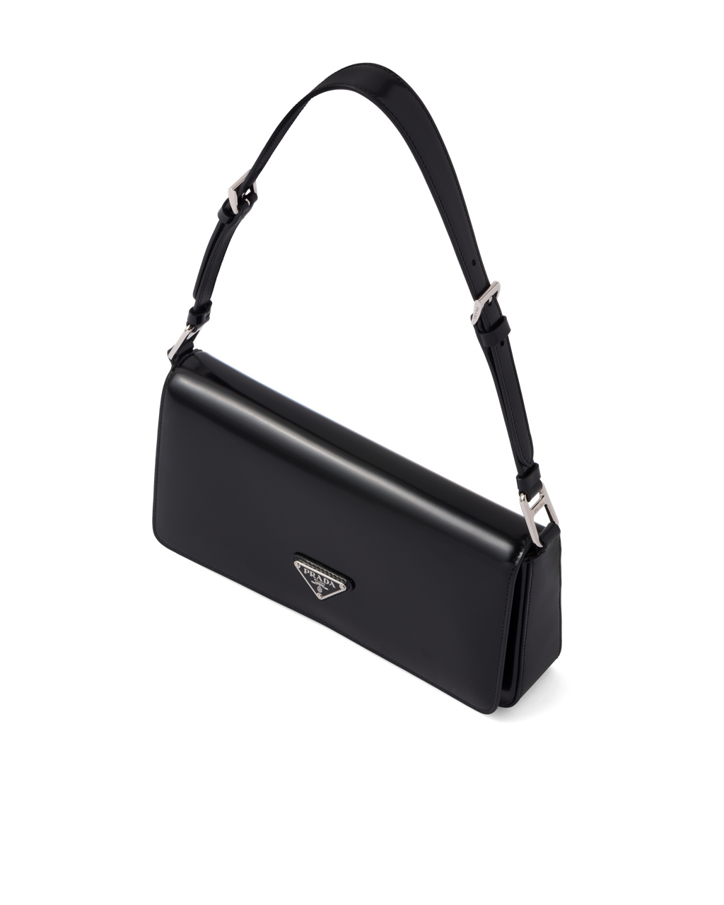 Prada Brushed Lær Prada Femme Bag Svarte | 293-HGMJKP