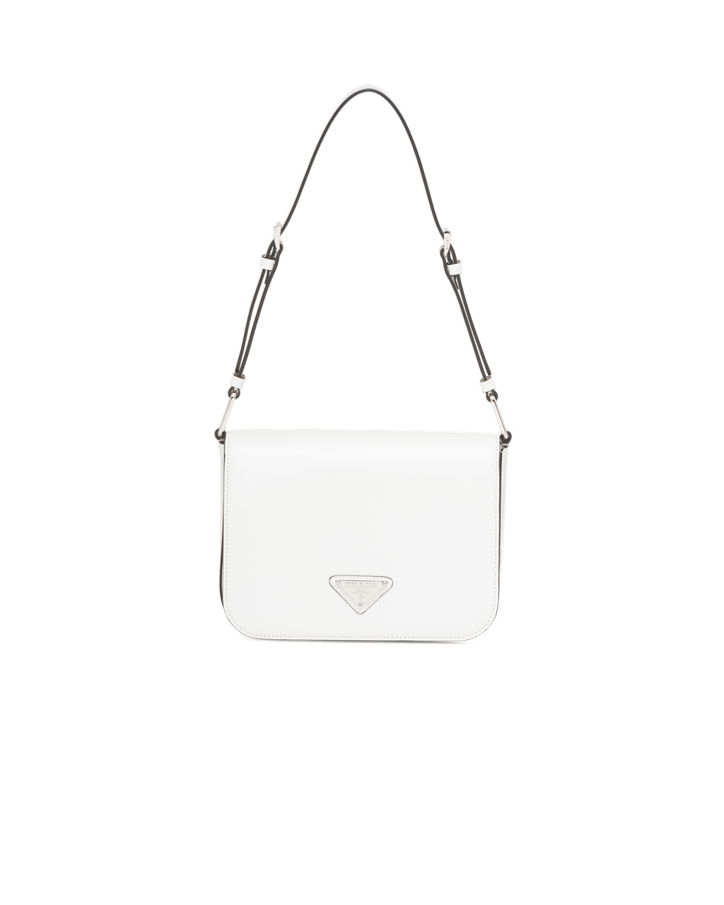 Prada Brushed Lær Shoulder Bag Hvite | LUJMZG697