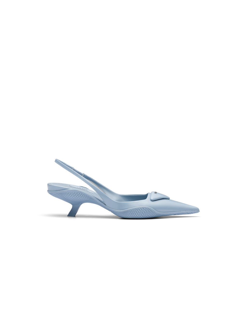 Prada Brushed Lær Slingback Pumps Celeste | 648-UPJQNF