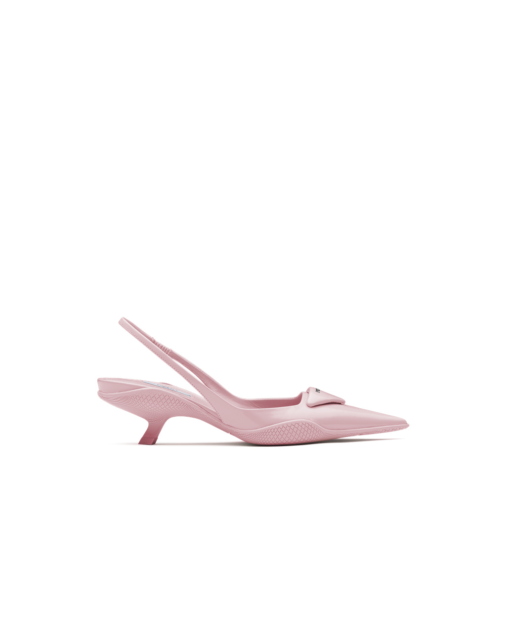 Prada Brushed Lær Slingback Pumps Rosa | 023-ZGEKTP