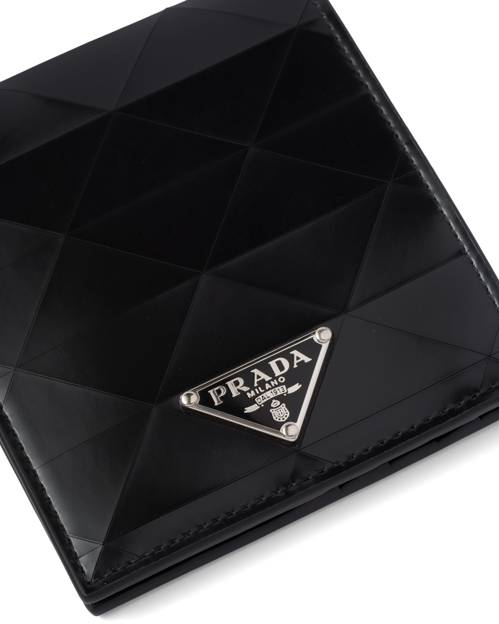 Prada Brushed Lær Wallet Svarte | BZKMNE027