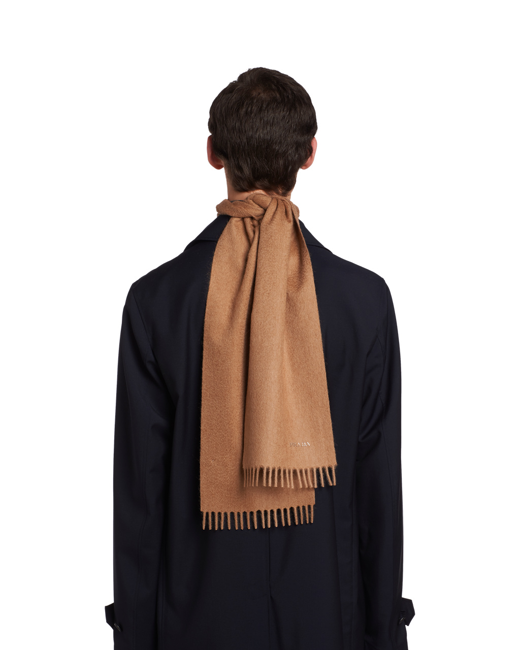 Prada Camel Hair Scarf Brune | 958-MBXVWN