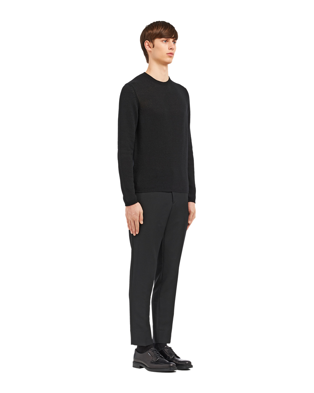 Prada Cashmere Crew-neck Genser Svarte | QCJBML935