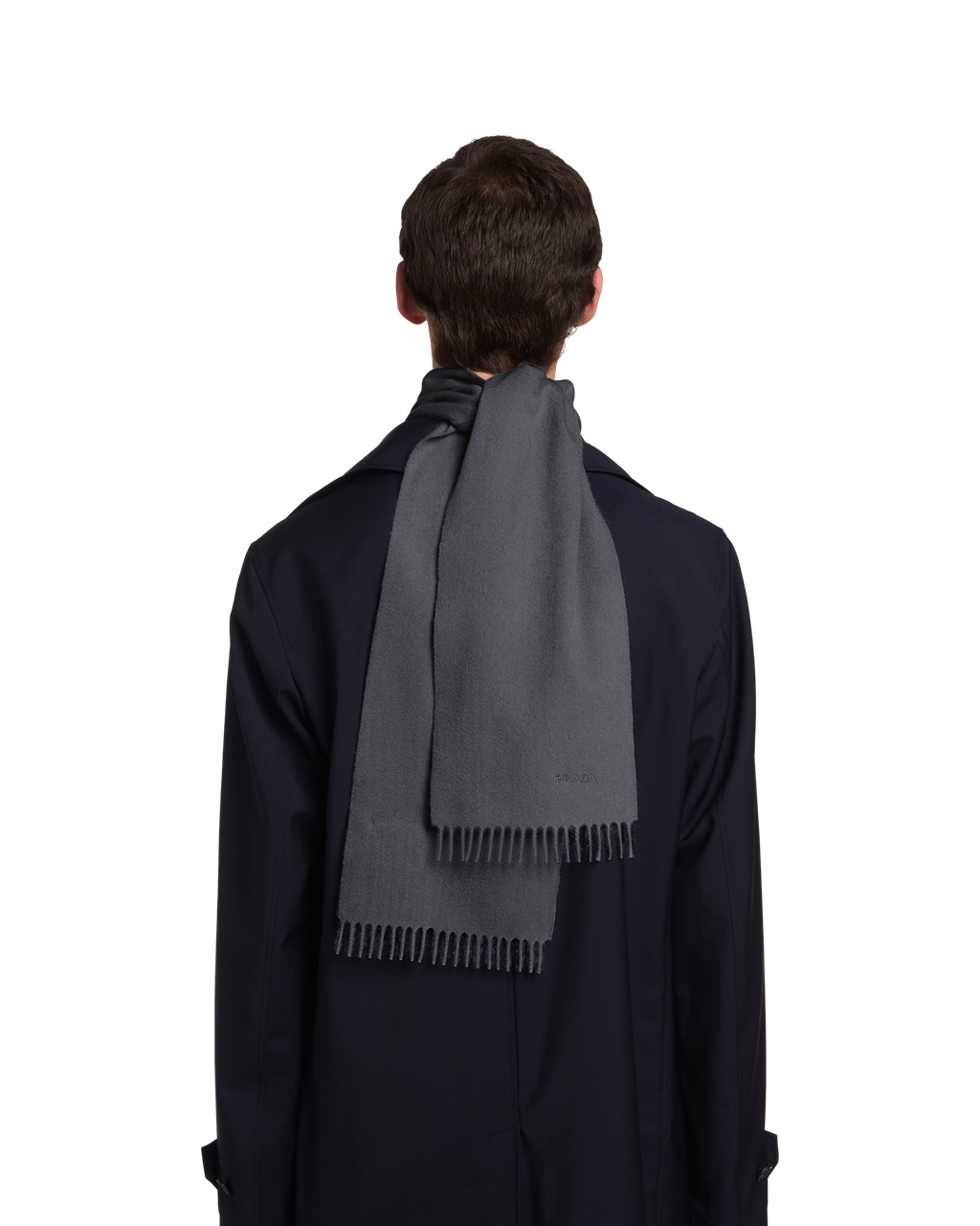 Prada Cashmere Scarf Slate Gray | 172-XPAEMN