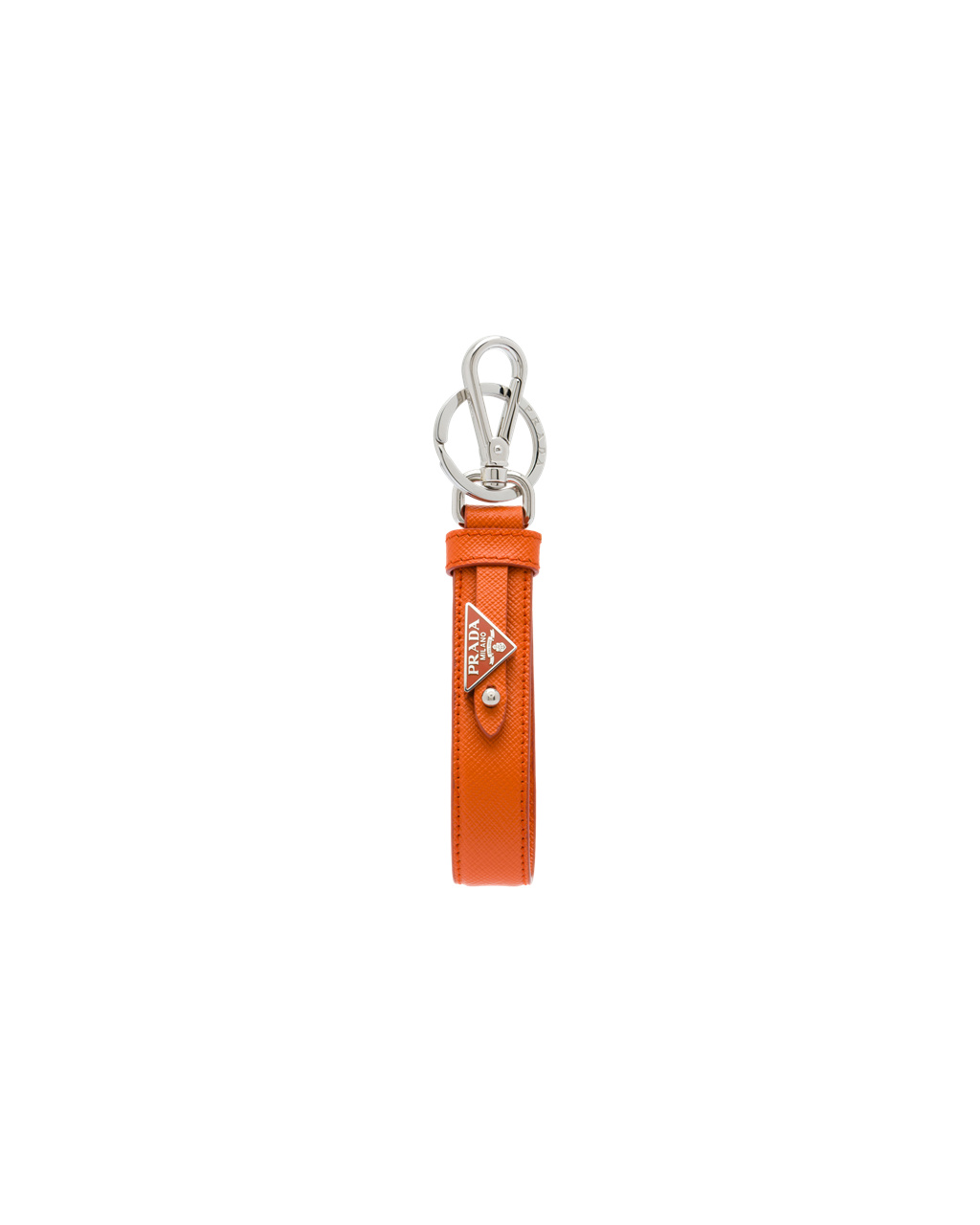 Prada Customized Saffiano Lær Keychain Papaya | 862-TMAELO