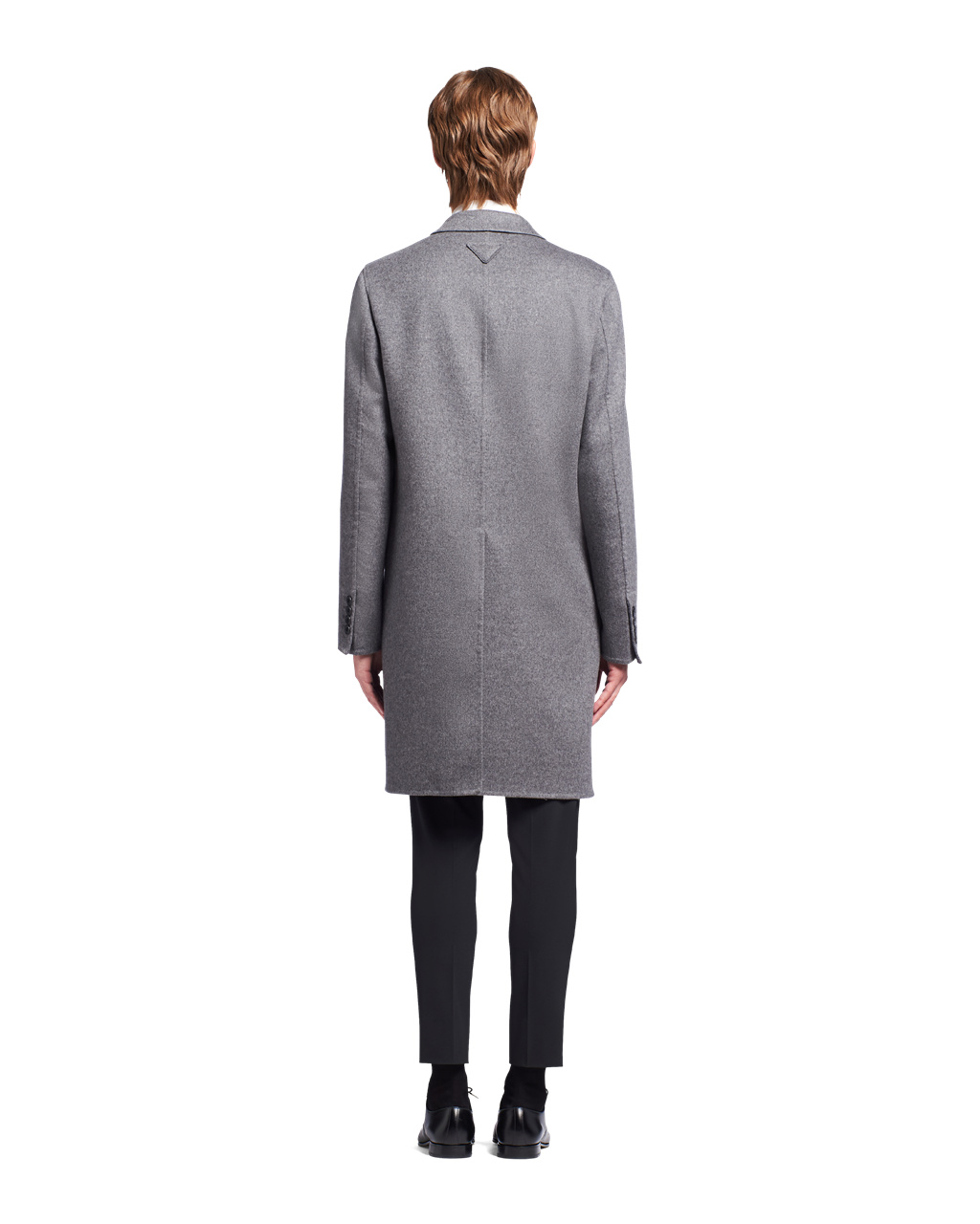 Prada Double Cashmere Coat Slate Gray | 736-SXUWVB