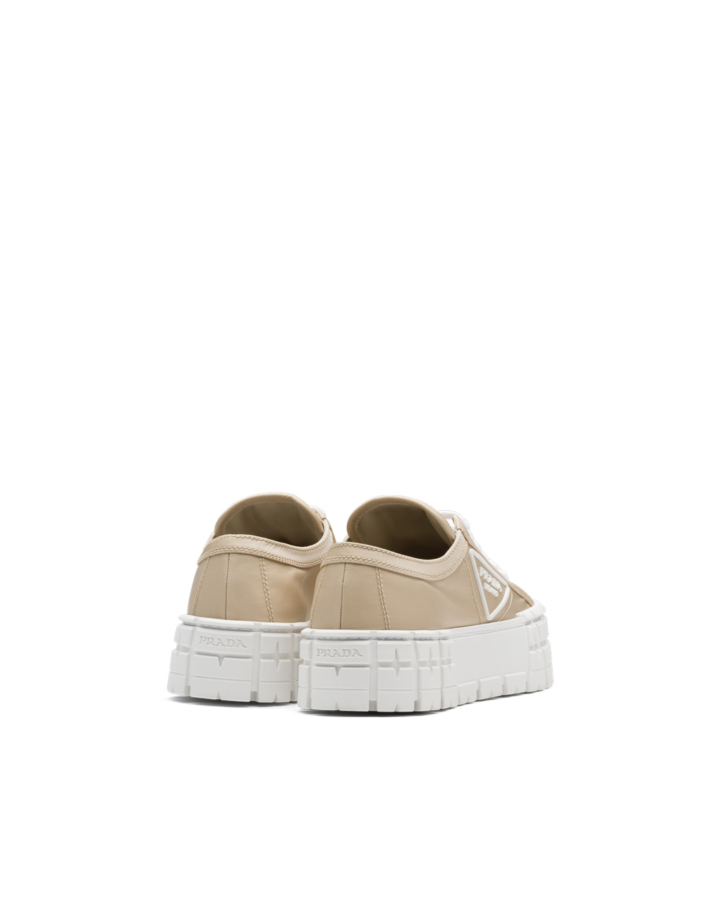 Prada Double Wheel Nylon Gabardine Sneakers Beige | DAPRVN891