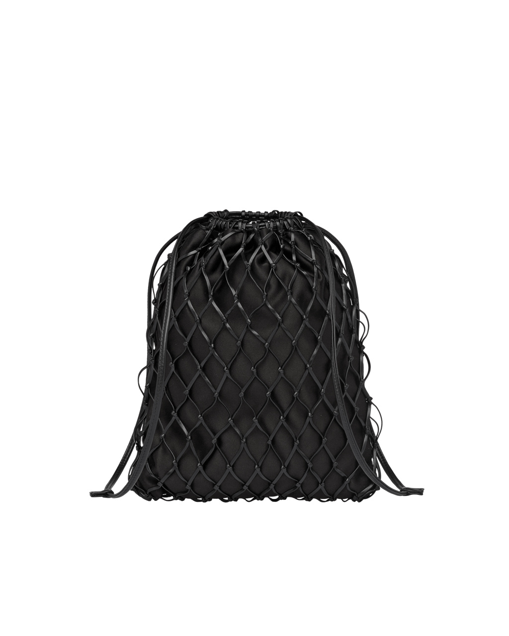 Prada Fabric Mesh Bag Svarte | 170-ACOIKL