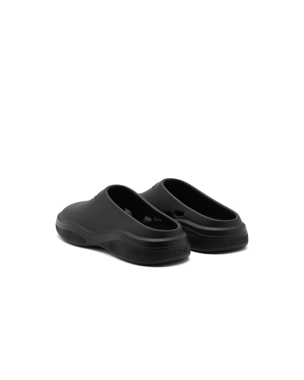 Prada Foam Rubber Mules Svarte | 971-BCGKQH