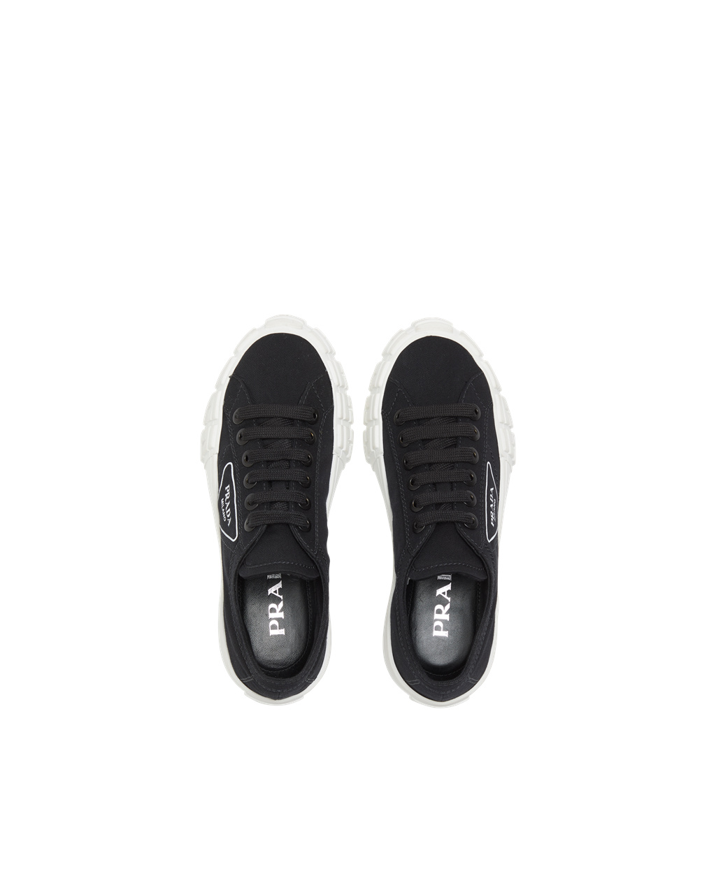 Prada Gabardine Fabric Sneakers Svarte | CQKOAX357