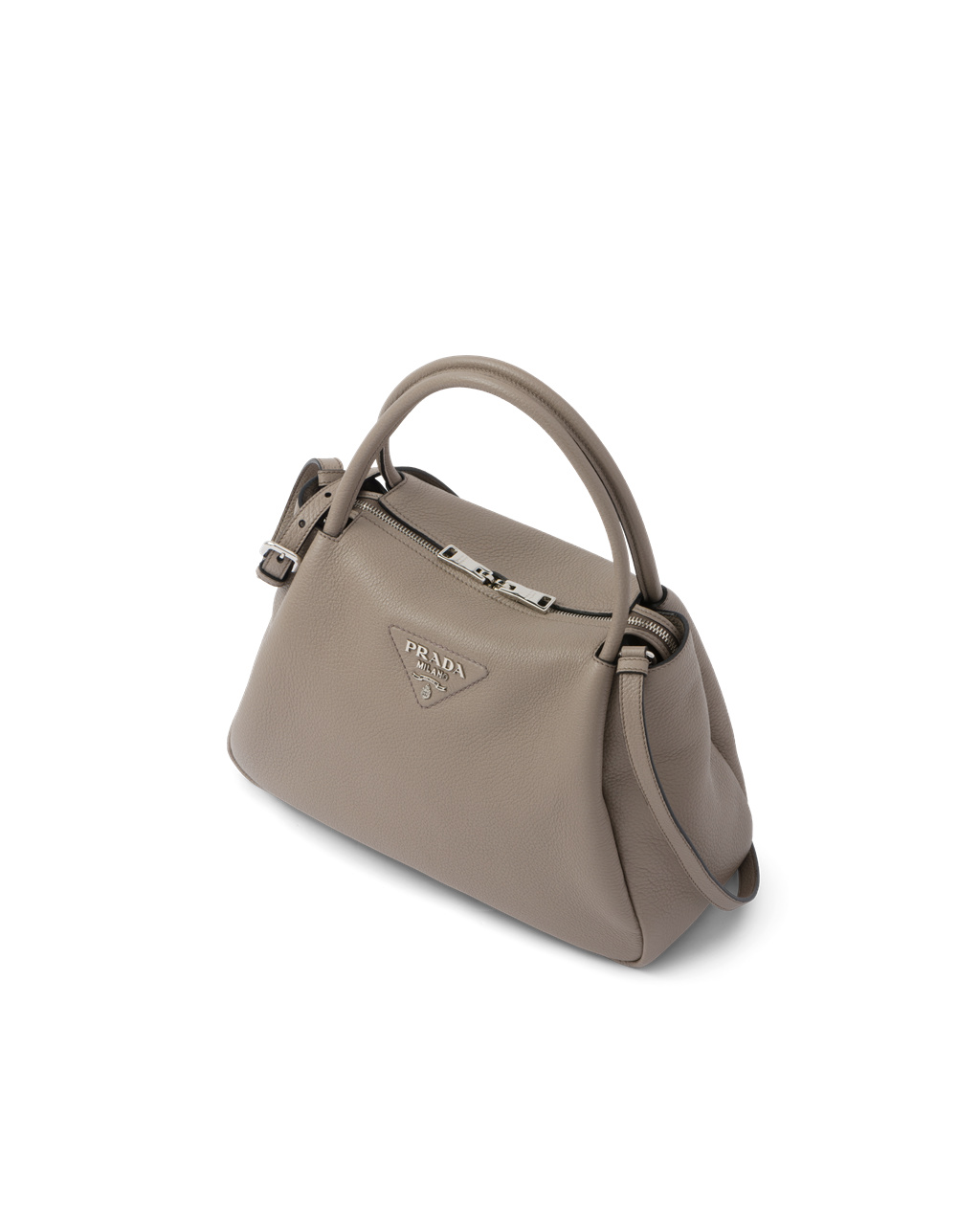 Prada Large Lær Handbag Clay Gray | 348-APETOJ