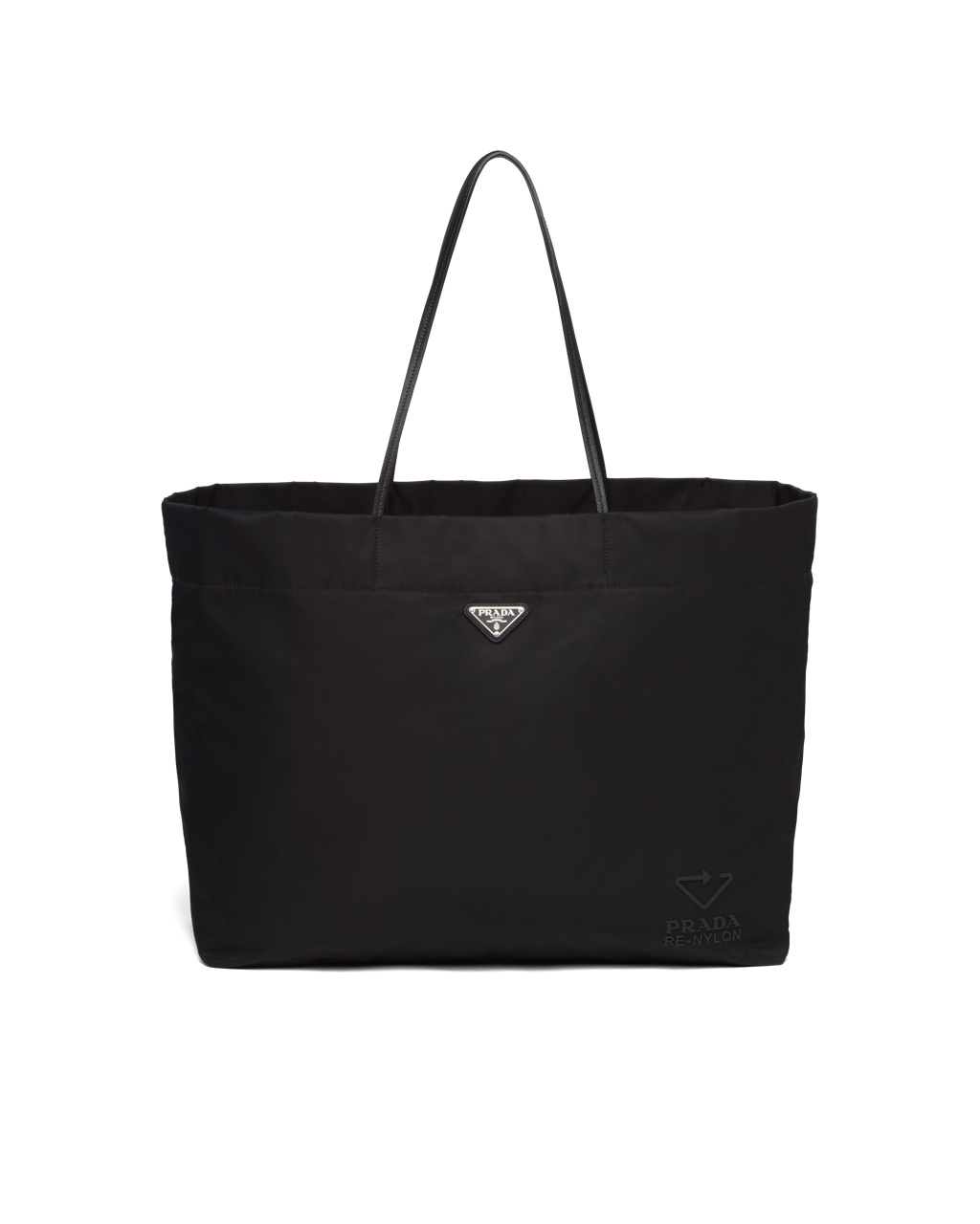 Prada Large Re-nylon Tote Svarte | 261-QVZFYK