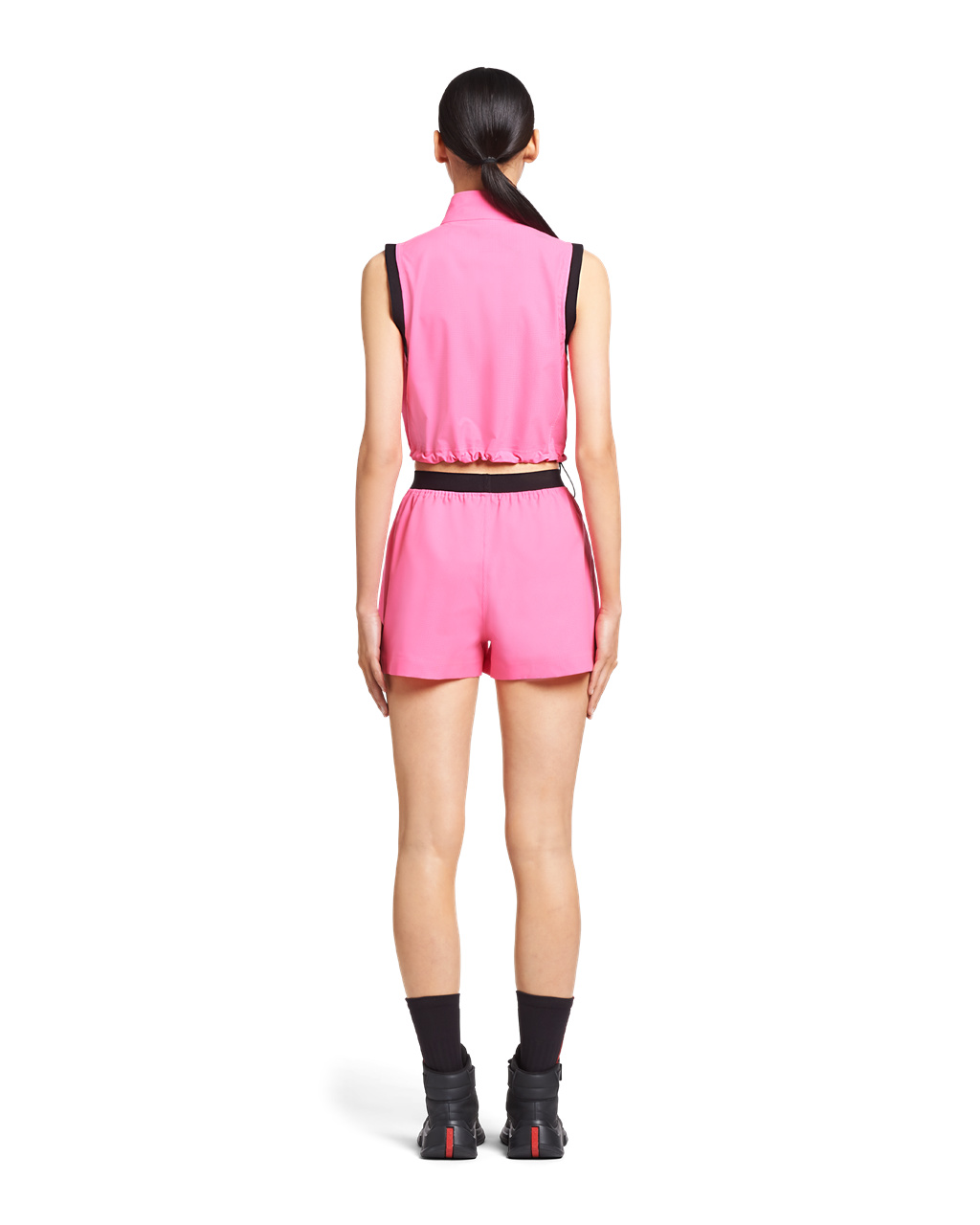 Prada Light Bi-stretch Cropped Vest Rosa | FCHQWE459