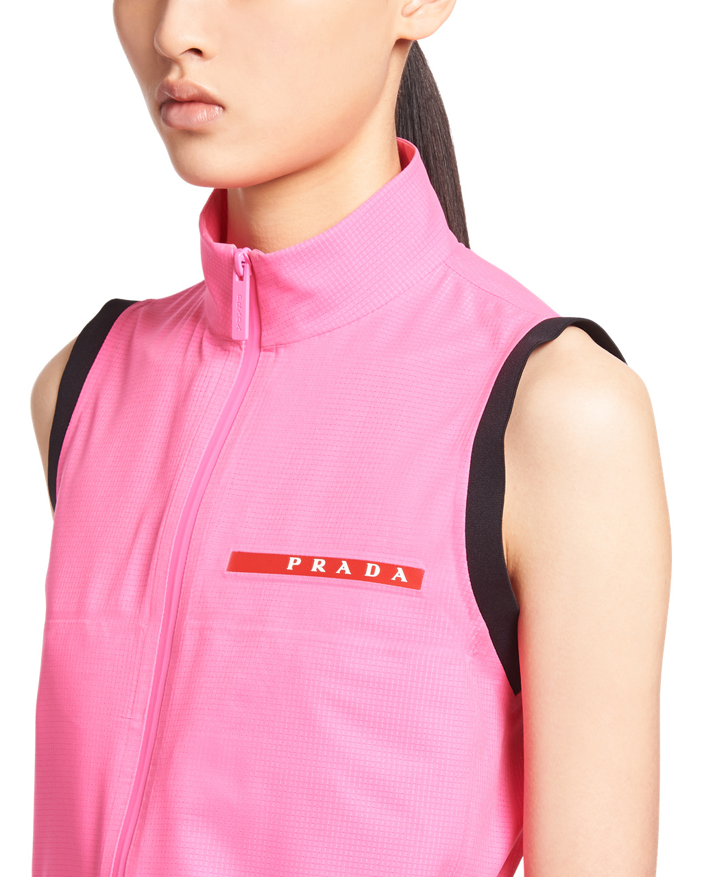 Prada Light Bi-stretch Cropped Vest Rosa | FCHQWE459