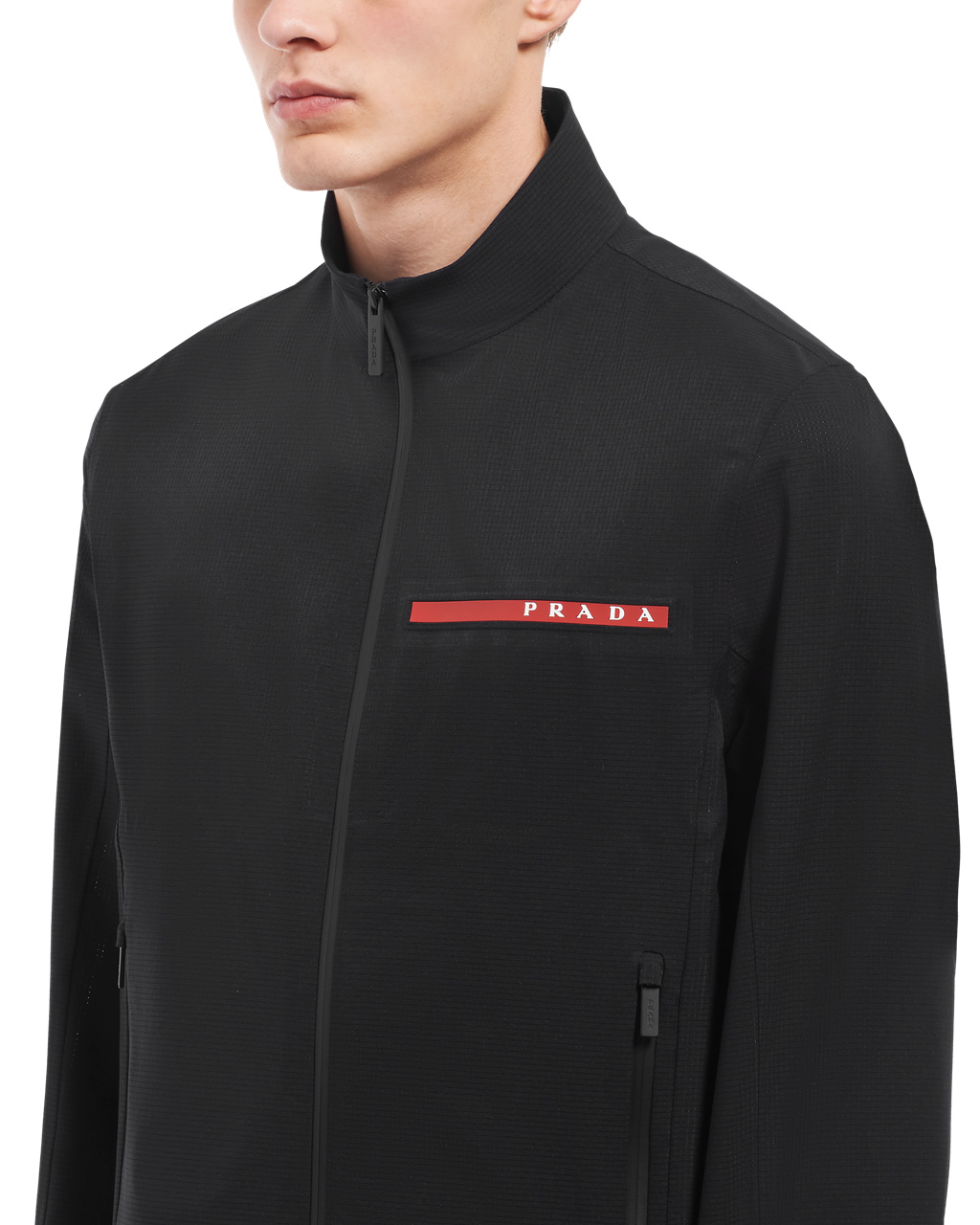 Prada Light Bi-stretch Jacket Svarte | 035-RFWNSY