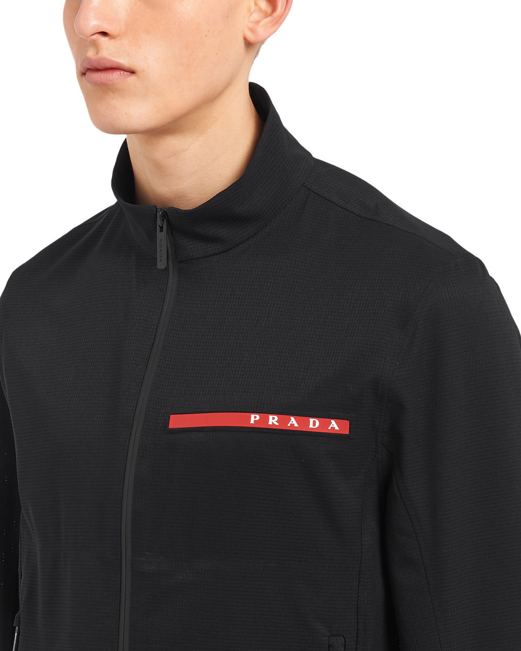 Prada Light Bi-stretch Jacket Svarte | 502-GVXZWH