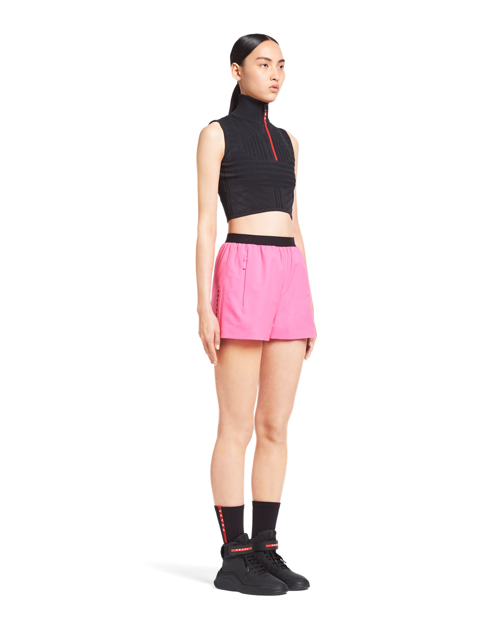 Prada Light Bi-stretch Shorts Rosa | 614-VKOIXQ