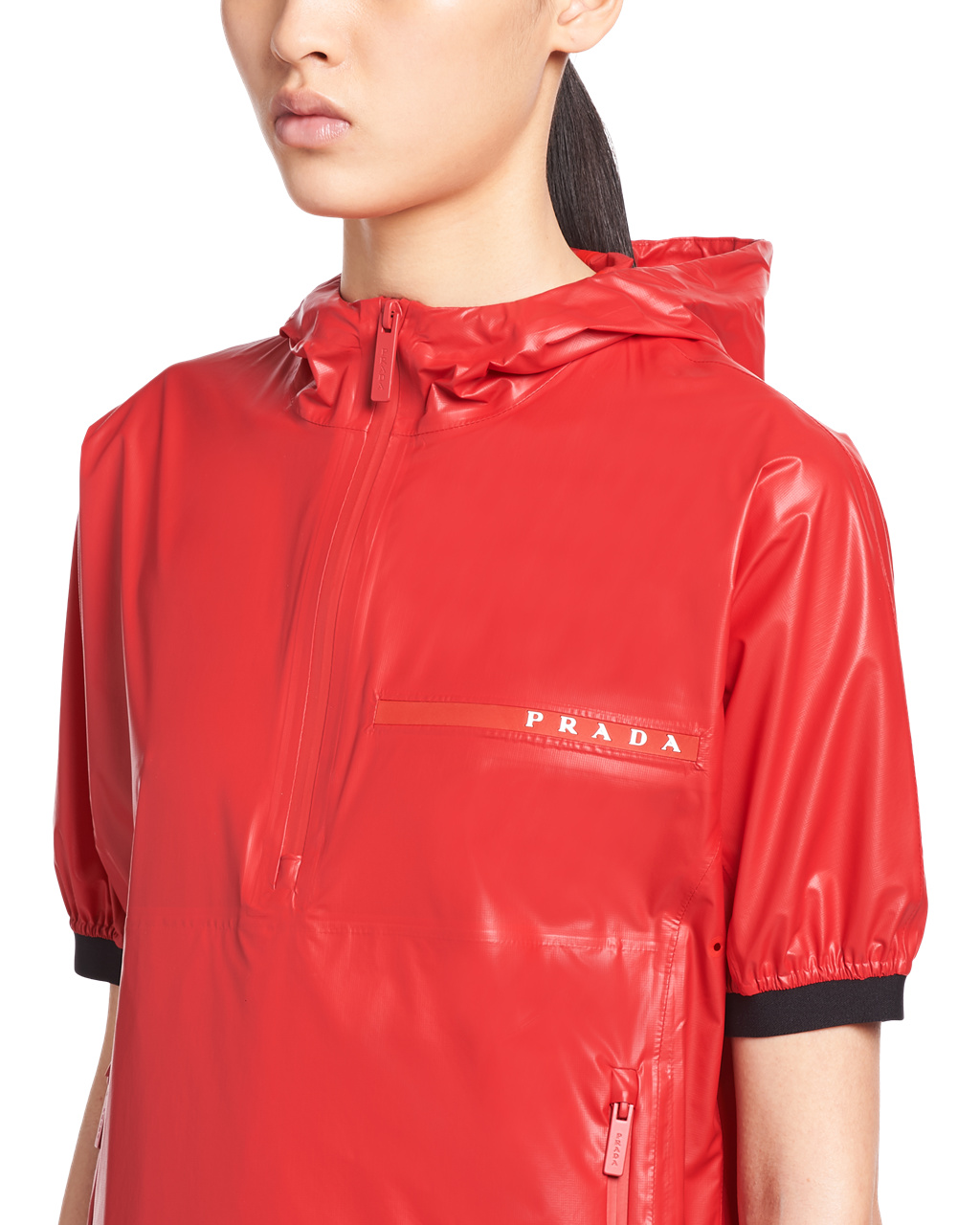 Prada Light Nylon Anorak Rød | FWGDXB487