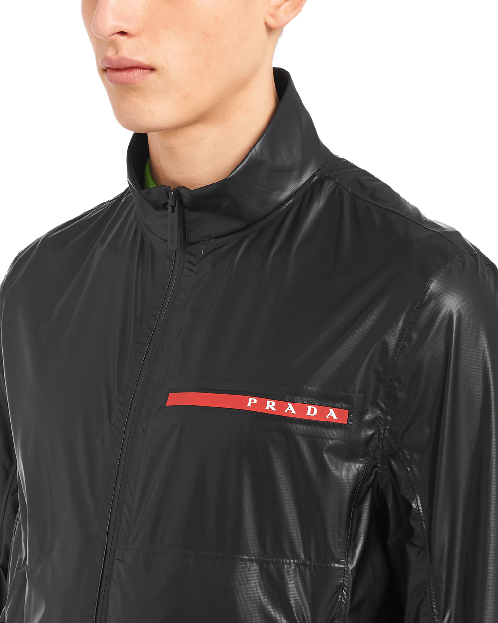 Prada Light Nylon Jacket Svarte | 704-KPFXYD