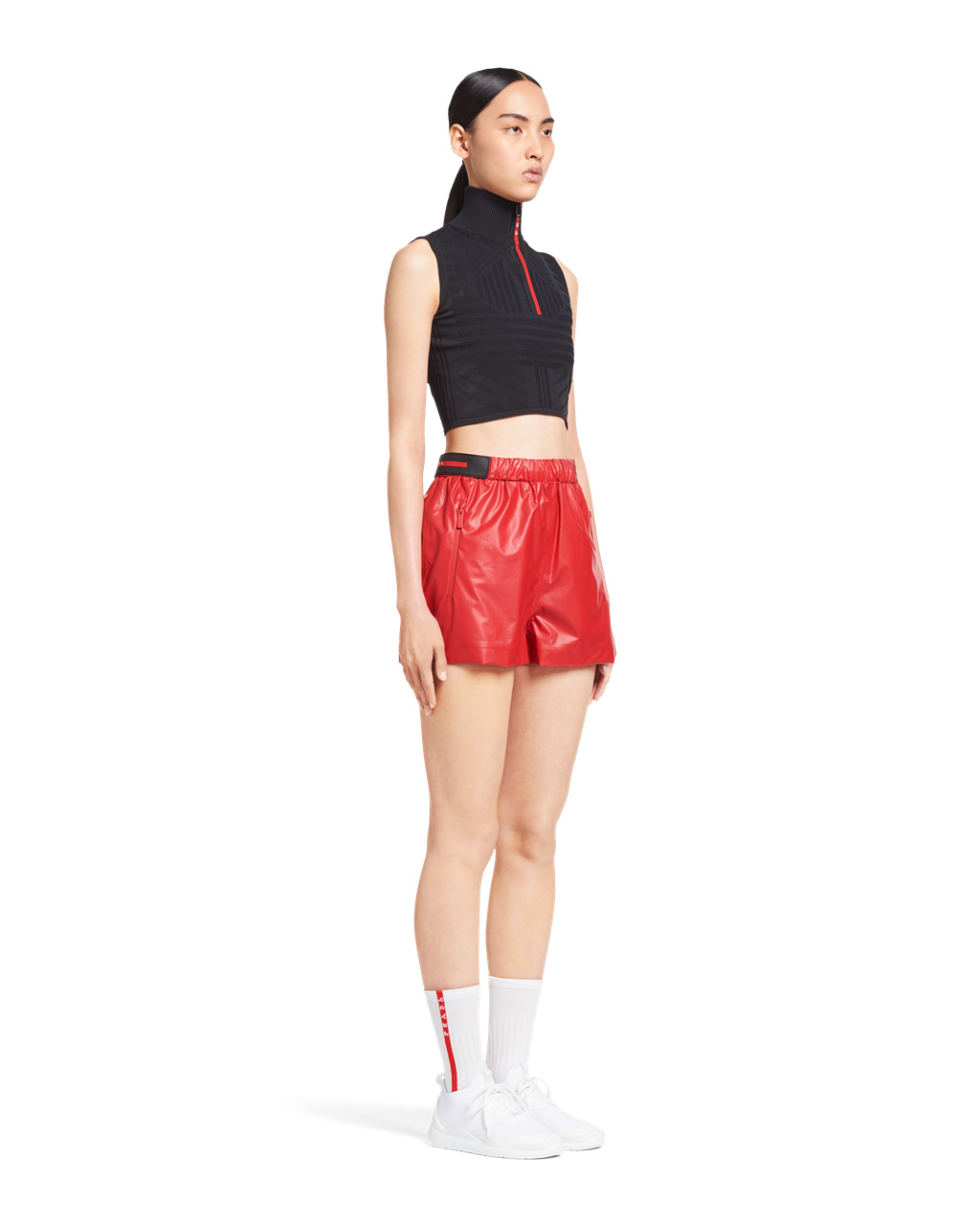 Prada Light Nylon Shorts Rød | 820-BFZTQR