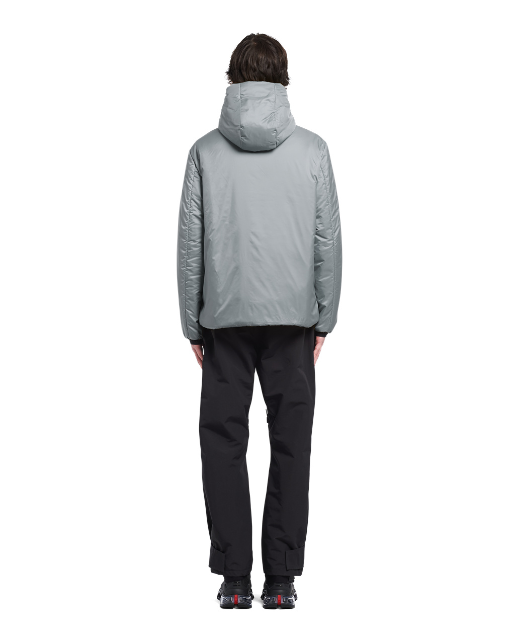 Prada Light Polyester Padded Jacket Aluminum | 713-BTNYMZ