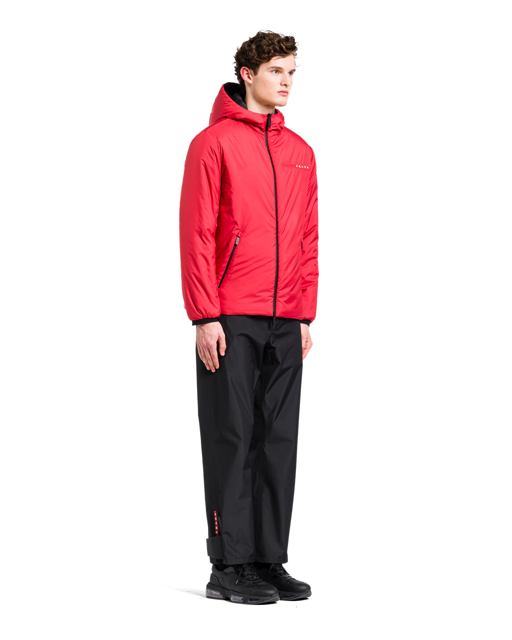 Prada Light Polyester Padded Jacket Rød | 275-QHBNUK