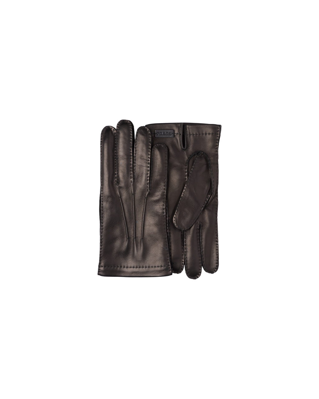 Prada Lær And Cashmere Gloves Svarte | 178-IBKGQP