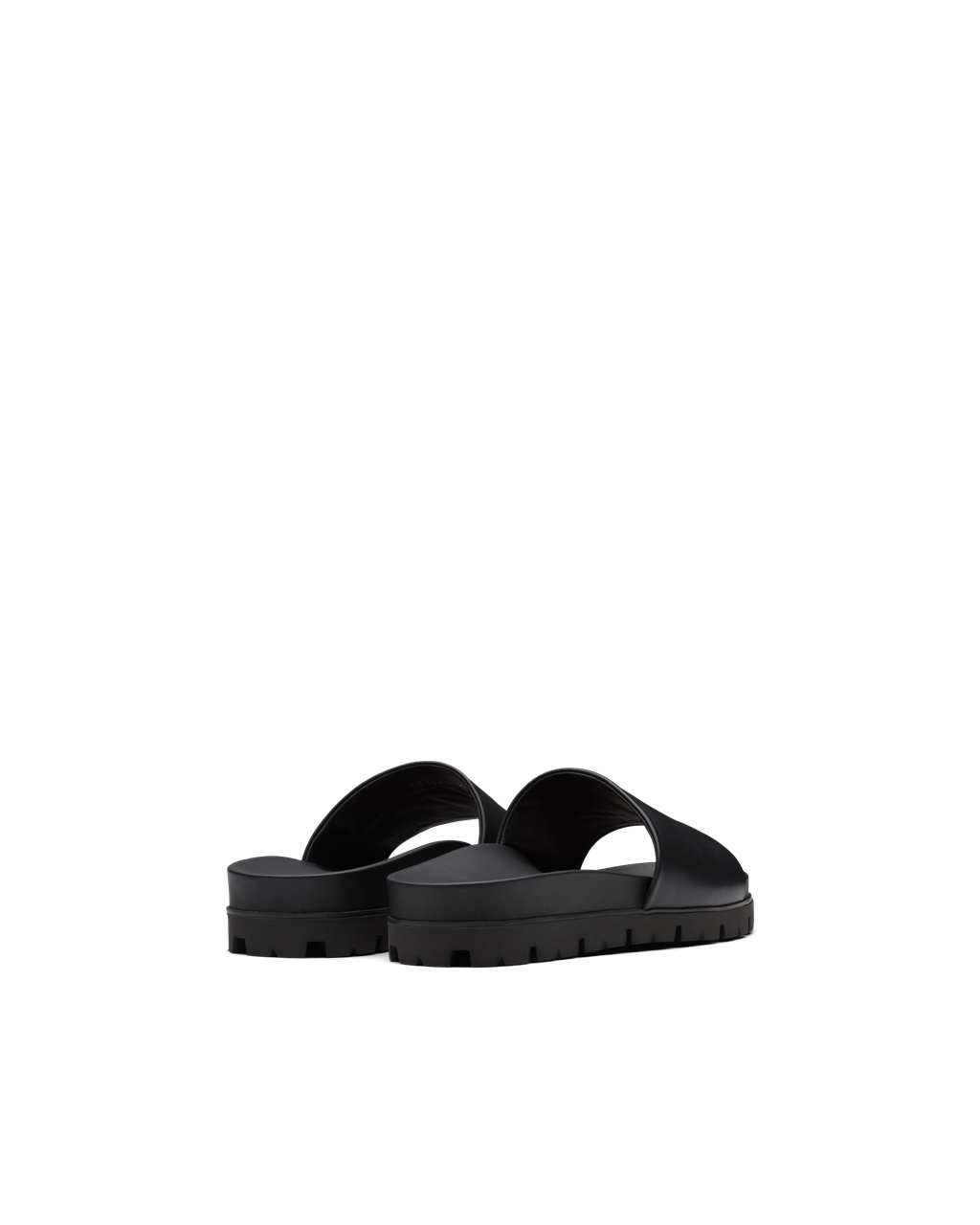 Prada Lær Badesandaler Sandals Svarte | 312-CBDOTV