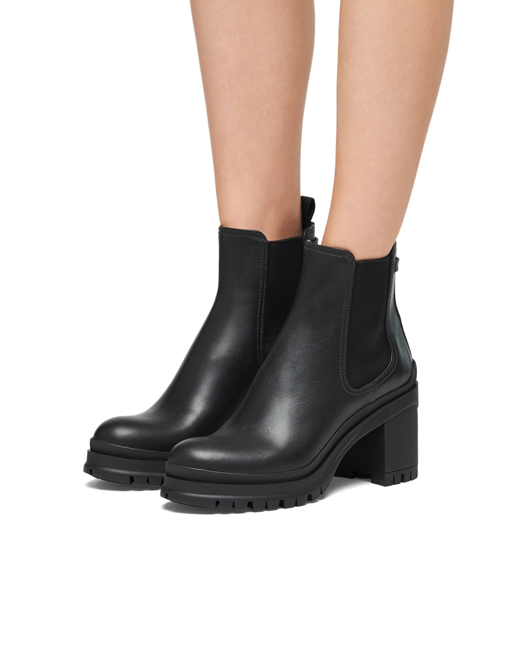 Prada Lær Booties Svarte | 182-TUOESB