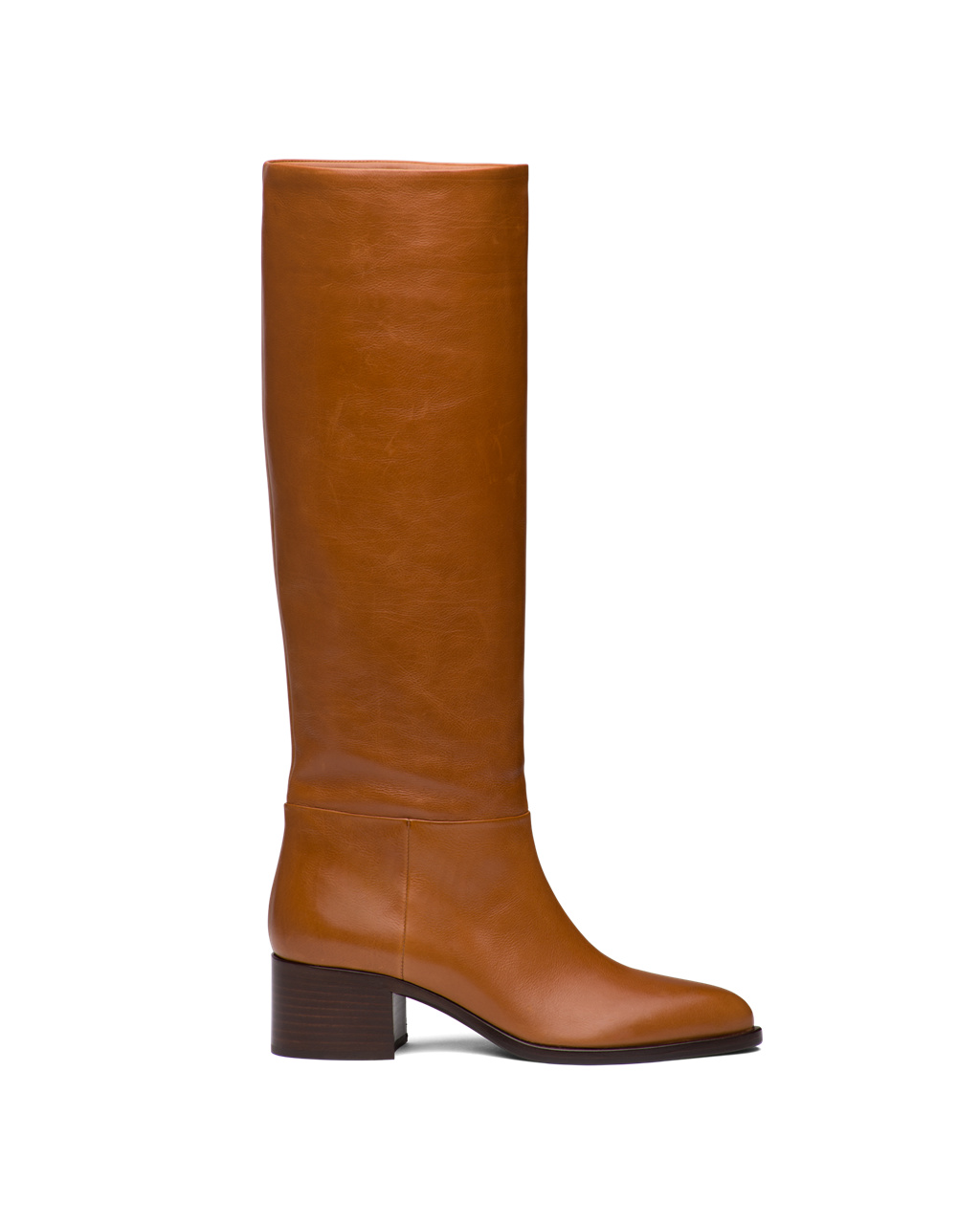 Prada Lær Boots Cognac | 829-EGUKHI