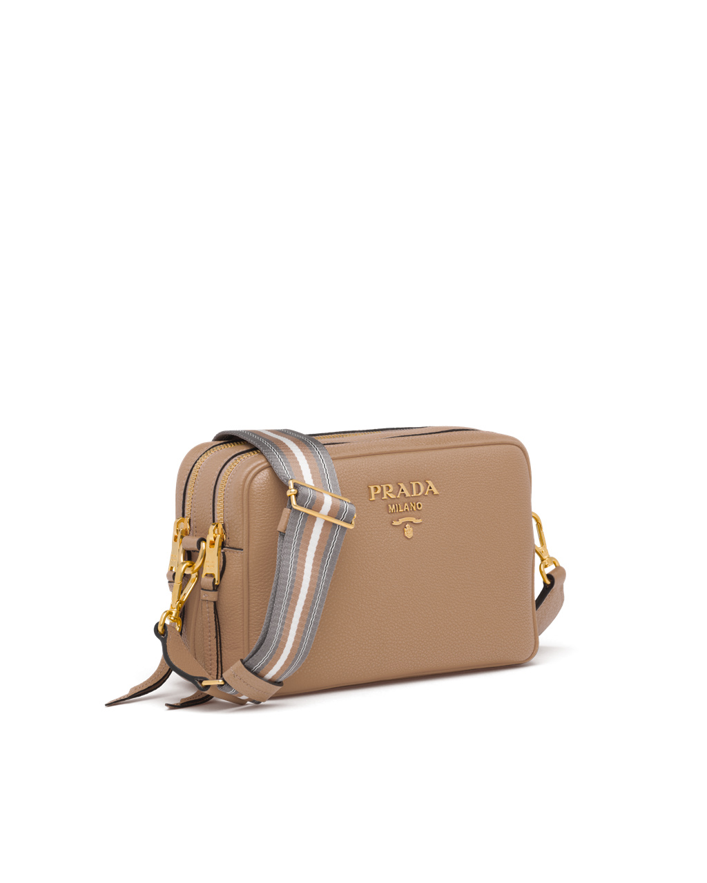 Prada Lær Cross-body Bag Beige | 562-MAXRZD