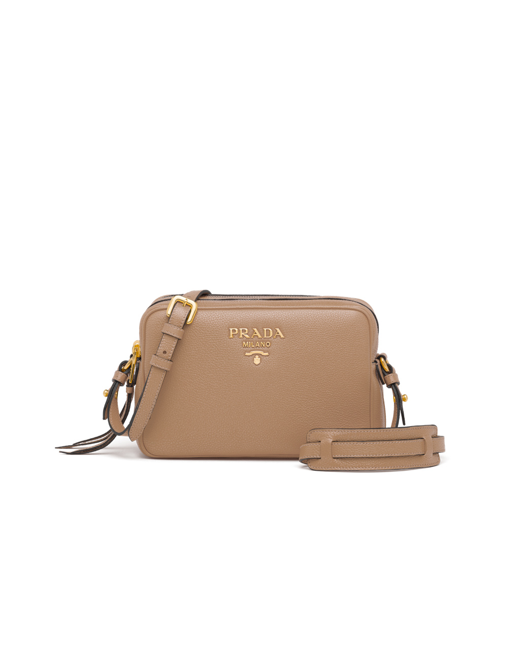 Prada Lær Cross-body Bag Beige | 562-MAXRZD