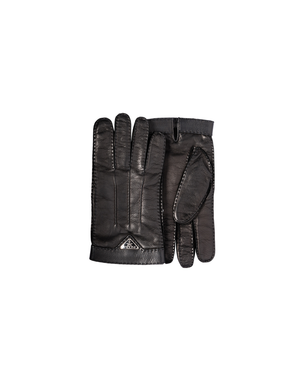 Prada Lær Gloves Svarte | 760-JKVESQ