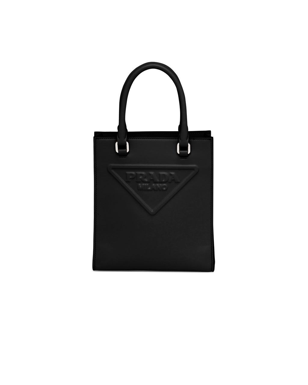 Prada Lær Handbag Svarte | FCXWLH793