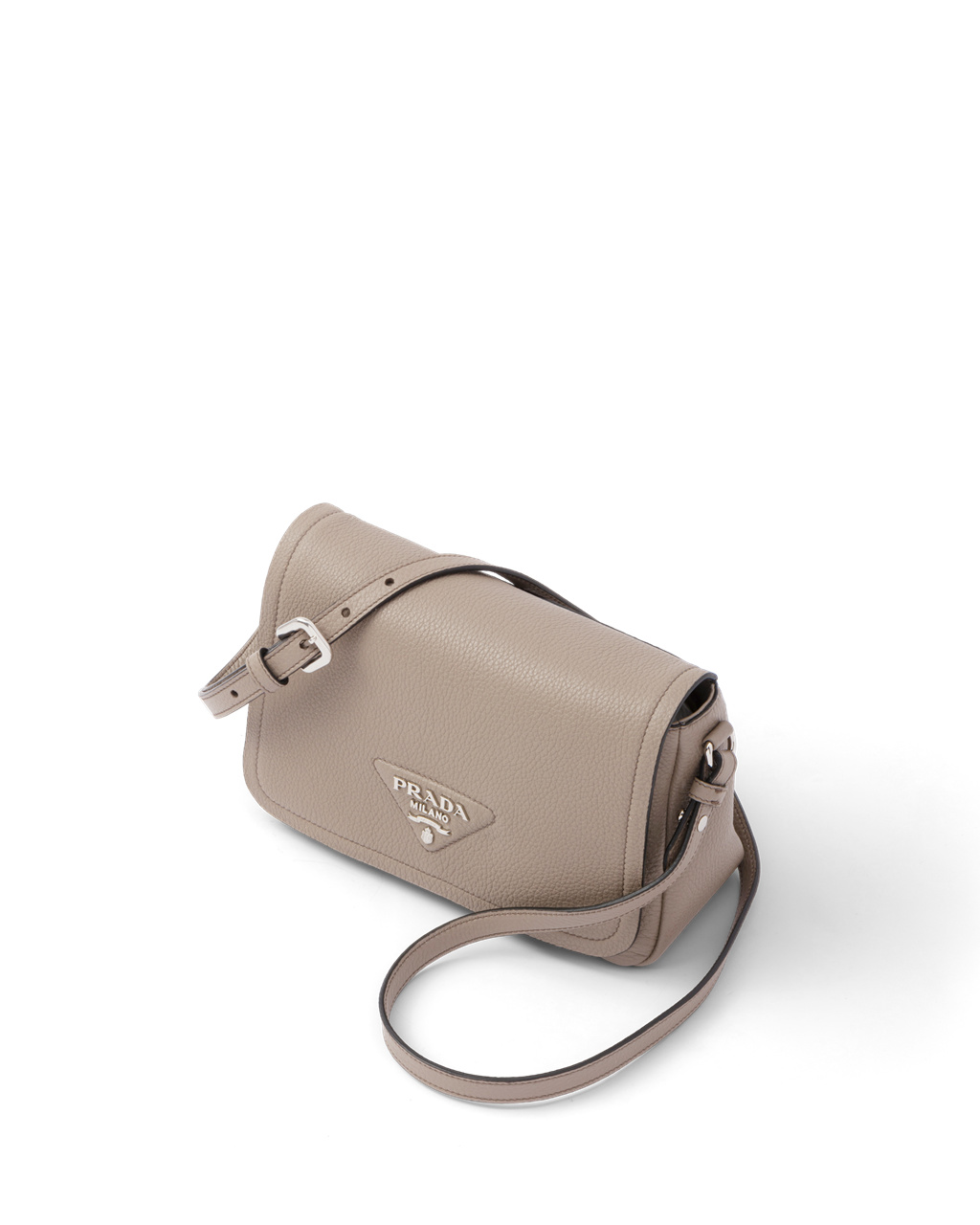 Prada Lær Shoulder Bag Clay Gray | 264-LUAENV