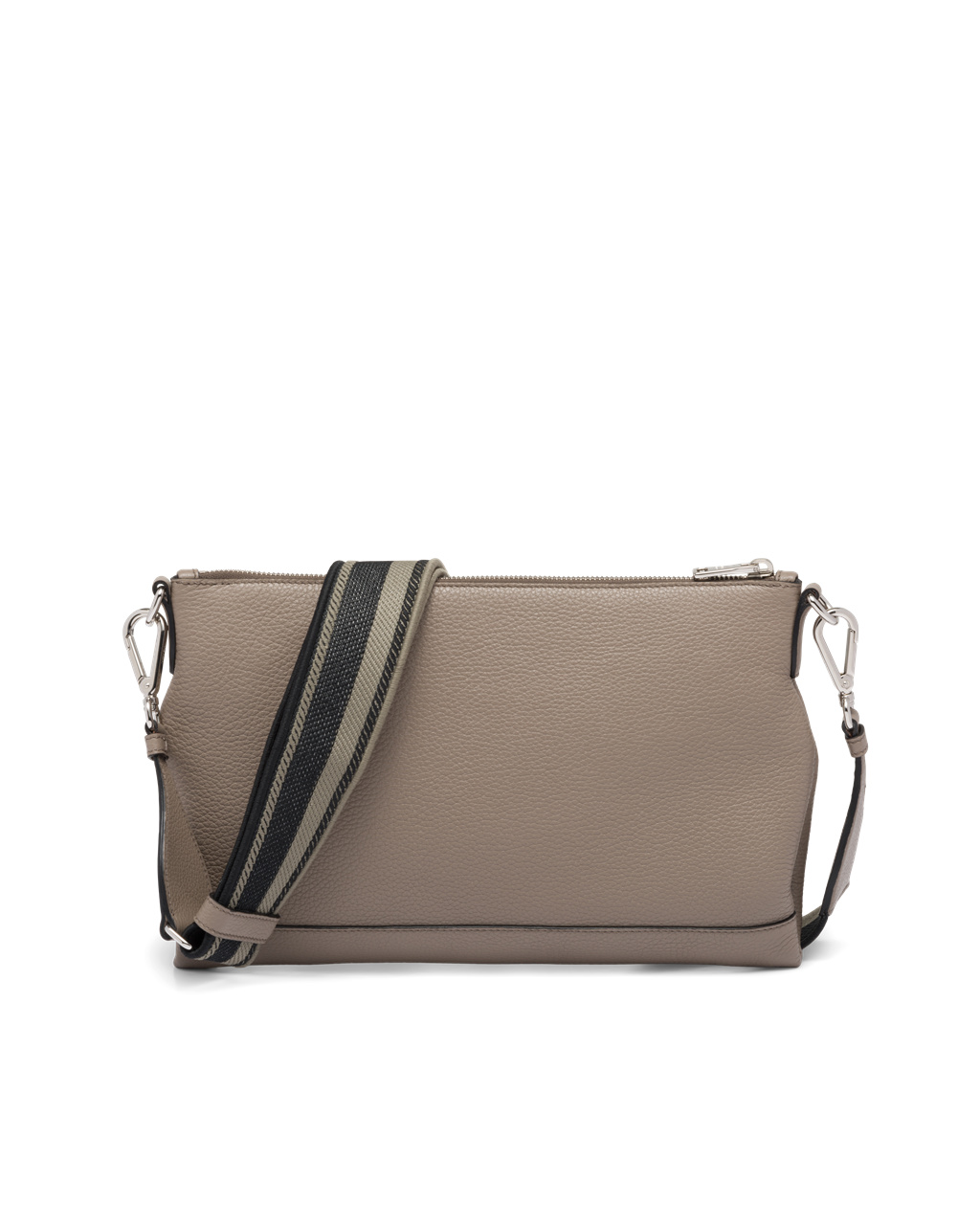 Prada Lær Shoulder Bag Clay Gray | 391-WLTZPE