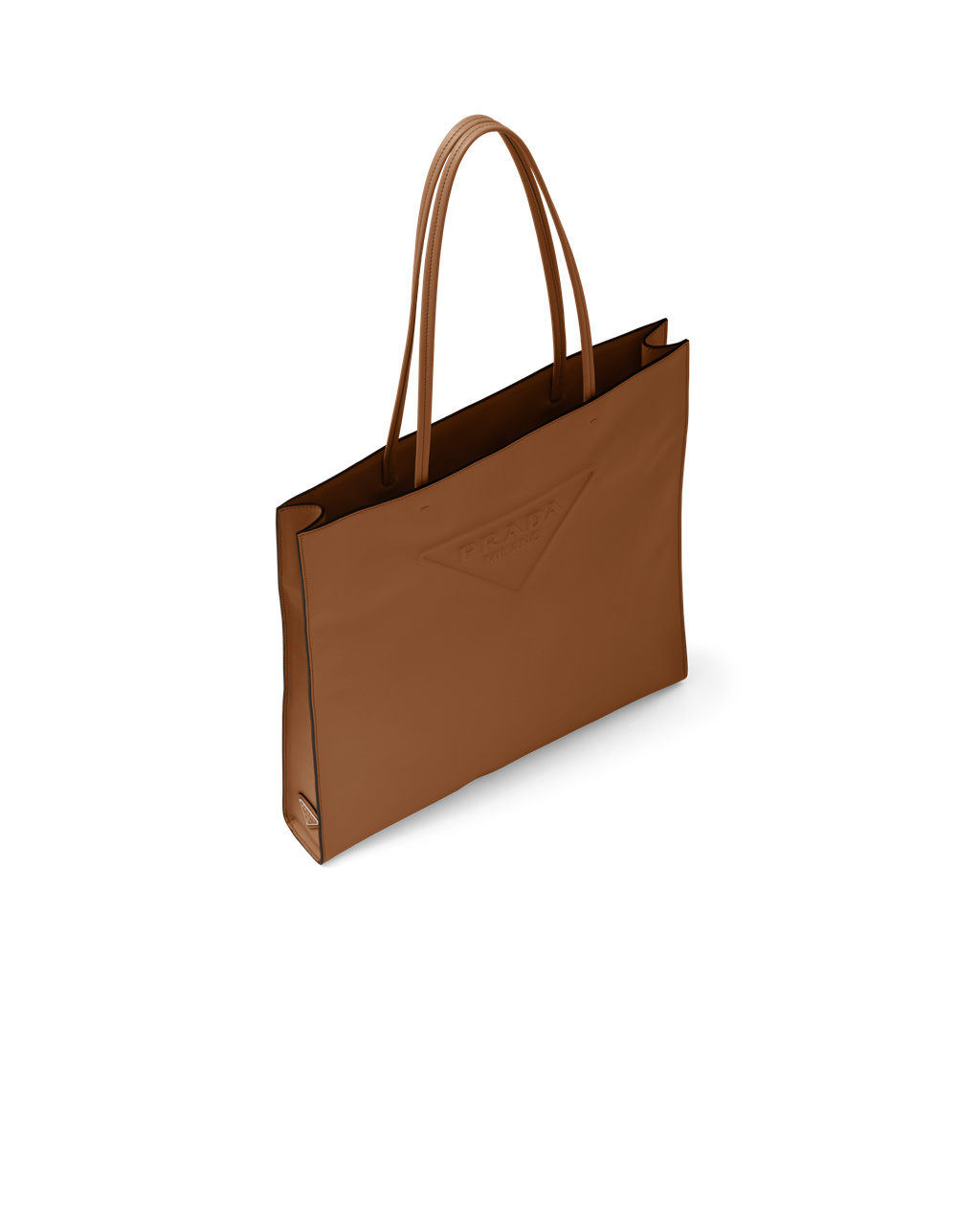 Prada Lær Tote Bag Cognac | POXIKL240