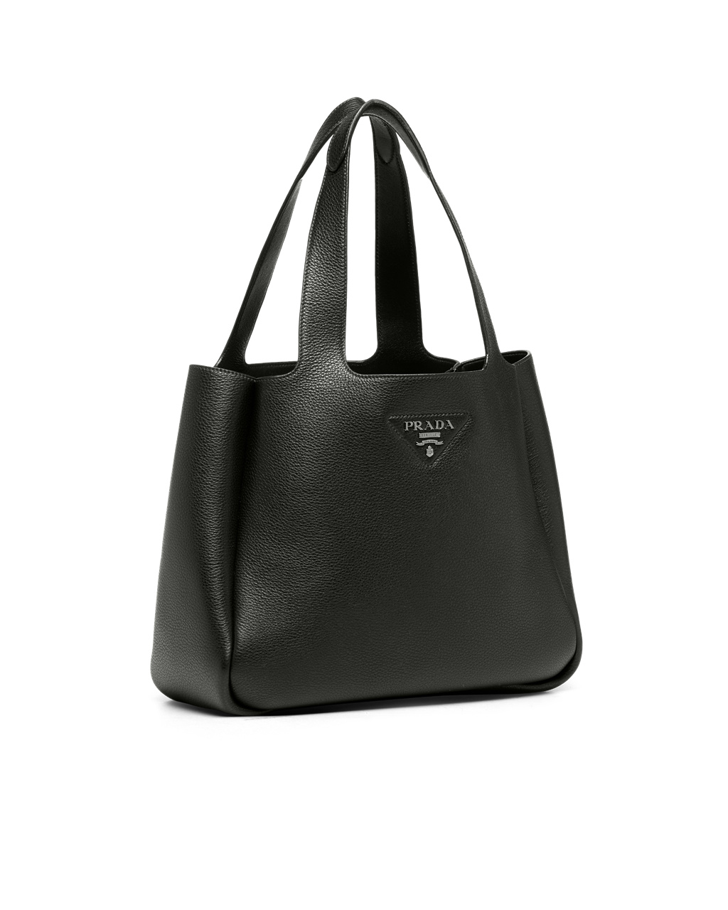 Prada Lær Tote Svarte | OYAJPK617