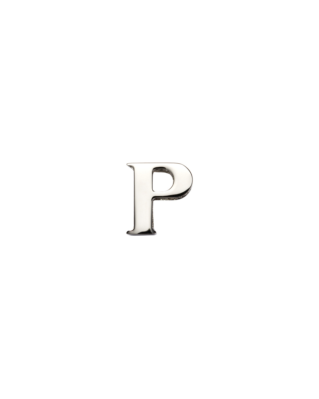 Prada My Character Sliding Metal Letter Polished Steel | 054-PSHCYR