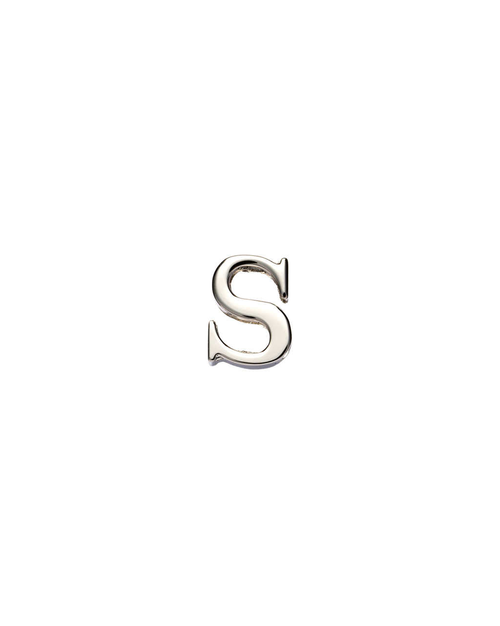 Prada My Character Sliding Metal Letter Polished Steel | 605-NFUEPG