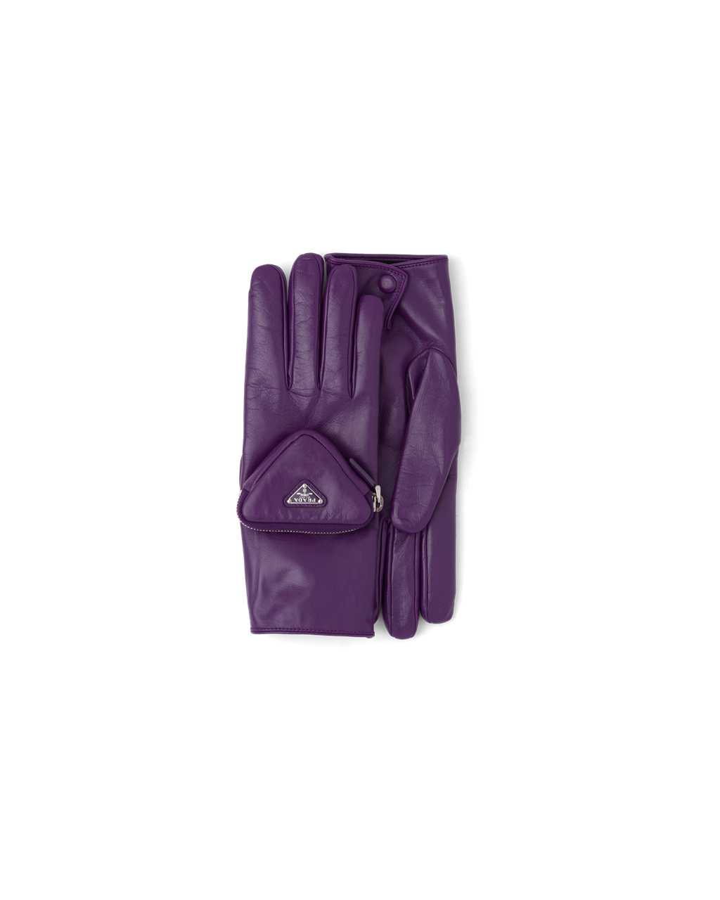 Prada Napa Lær Gloves Cyclamen | 913-HZWNAT